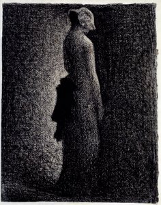 Der schwarze Knoten. Bleistiftzeichnung von Georges Seurat (1859-1891) um 1882