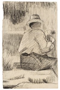 Der Maler und seine Palette; Le Peintre à la palette, ca. 1881 von Georges Pierre Seurat