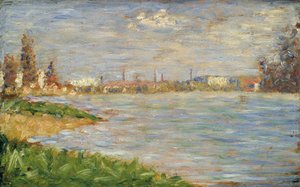 Die Flussufer, ca. 1883 von Georges Pierre Seurat