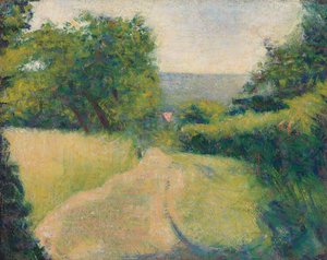 Der versunkene Weg; Le Chemin creux, 1882 von Georges Pierre Seurat