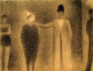 Clown und drei Figuren (Studie)