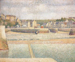 Der äußere Hafen von Porten-Bessin bei Ebbe von Georges Seurat