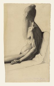 Aktstudie eines alten Mannes (Père Bainville) von Georges Seurat
