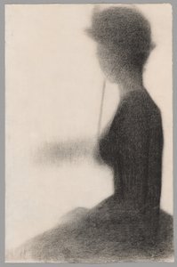 Sitzende Frau mit einem Sonnenschirm (Studie für La Grande Jatte) von Georges Seurat