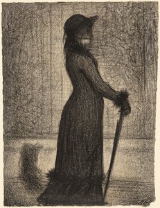 Spaziergang einer Frau (Une élégante) von Georges Seurat