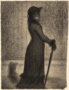 Spazierende Frau (Eine Elegante) von Georges Seurat