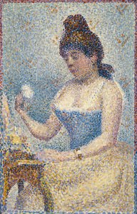 Junge Frau, die sich pudert von Georges Seurat