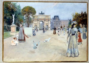 Blick auf den Tuileriengarten in Paris