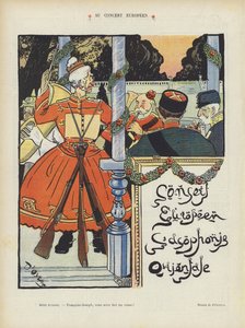Beim europäischen Konzert. Illustration für Le Rire