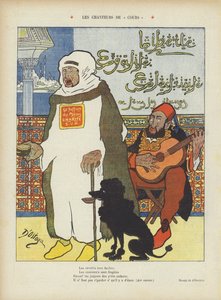 Satire, die den abgesetzten marokkanischen Sultan Abdelaziz und den osmanischen Sultan Abdul Hamid II. darstellt