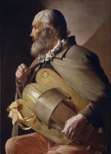 Blinder Drehleier-Spieler von Georges de La Tour
