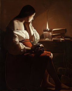 Maria Magdalen mit rauchender Flamme