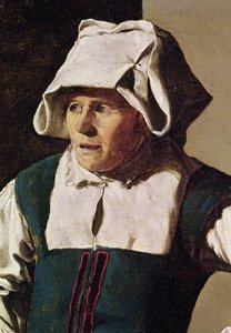 Alte Frau, Detail des Kopfes, ca. 1618-19 (Detail)