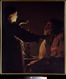 Erscheinung des Engels an den Heiligen Joseph (auch bekannt als Der Traum des Heiligen Joseph). Gemälde von Georges de La Tour (1593-1652)