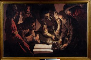 Geld zahlt auch, bedeutet Konten zu begleichen von Georges de La Tour