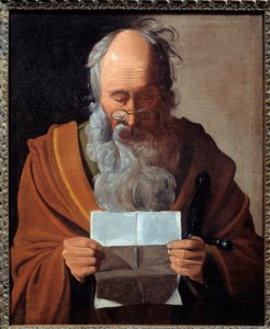 Heiliger Paulus. Porträt des Apostels, der einen Brief liest von Georges de La Tour