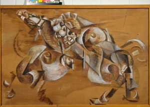 Löwe greift ein Pferd an (1917-1918)