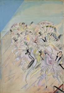 Bühnenbild für die Operette Girofle-Giroflia von Ch. Lecocq, 1922 von Georgy Bogdanovich Yakulov