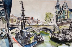 Die Seine in Paris, 1948 von Gerald Bloncourt