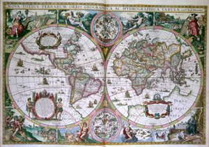 Weltkarte. Nova Totius Terrarum Orbis