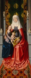 Der Heilige Anna Altar: Heilige Anna mit der Jungfrau und dem Kind [Mittelteil], ca. 1500-1520 von Gerard David