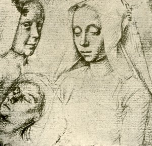 Drei weibliche Köpfe von Gerard David