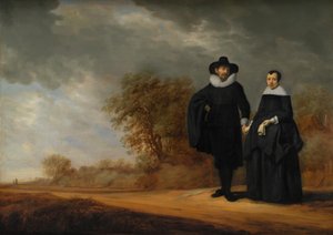 Bürgermeister Cornelis Damasz. van der Gracht und seine Frau, Jopken Jacobs, in einer Landschaft