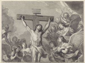 Christus am Kreuz von Gérard Edelinck