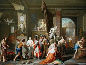 Apelles malt Campaspe von Gerard Hoet