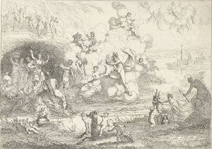 Merkur übergibt Bacchus den Nymphen (Das Leben der Bacchanten) von Gerard Melder