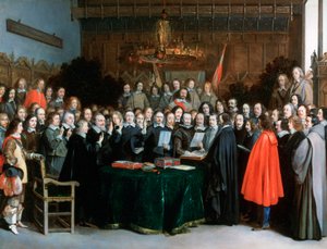 Der Schwur der Ratifizierung des Vertrags von Münster von Gerard Terborch II