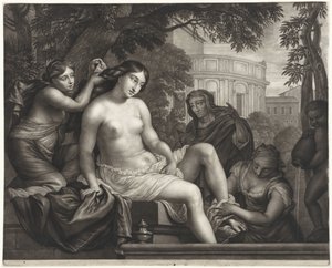 Bathseba erhält die Nachricht von David von Gerard Valck