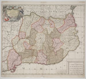 Fürstentum Katalonien, um 1702 (handkolorierte Radierung)