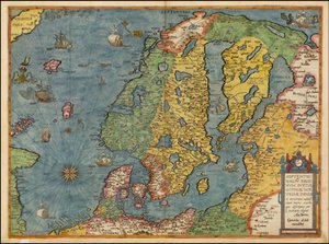 Karte von Nordeuropa, 1593 von Gerard de Jode