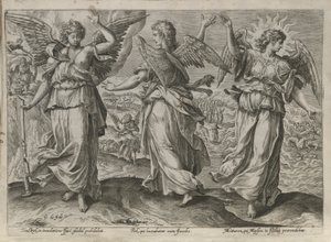 Die Engel Taedkiel, Piel und Mittaron von Gerard de Jode