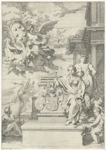 Allegorie auf den Handel und das Familienwappen der Medici