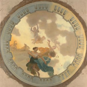 Teil (Mittelteil) eines Deckengemäldes mit der Hauptdarstellung Diana und ihre Gefährtinnen von Gerard de Lairesse
