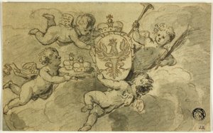 Putti und Wappen