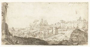 Ansicht des Pincio von Südosten, Rom von Gerard ter Borch