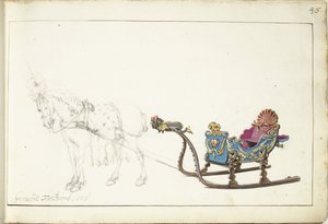 Pferd und Schlitten