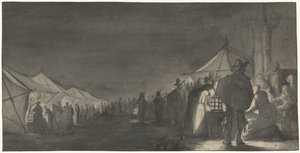 Der Milchmarkt in Zwolle, bei Abend