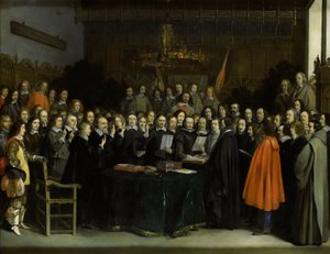 Die Ratifizierung des Vertrags von Münster von Gerard ter Borch (II)