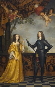 Doppelporträt von Wilhelm II. (1626-1650), Prinz von Oranien, und seiner Frau Maria Stuart (1631-1660)