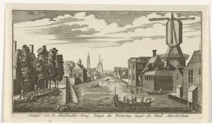 Ansicht entlang der Wetering auf Amsterdam