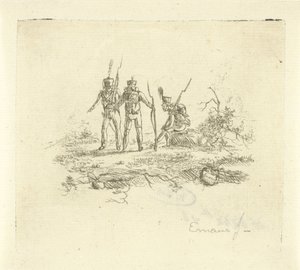 Drei Infanteristen von Gerardus Emaus de Micault