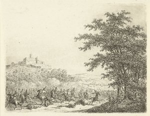 Reiterkampf bei Festung Königstein von Gerardus Emaus de Micault