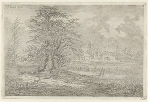 Schäfer bei einem Kornfeld von Gerardus Emaus de Micault