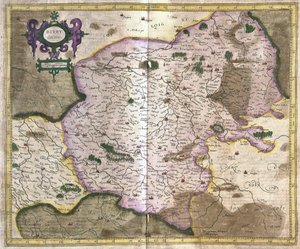 Bourges (Tal der Loire), Frankreich (Stich) von Gerardus Mercator