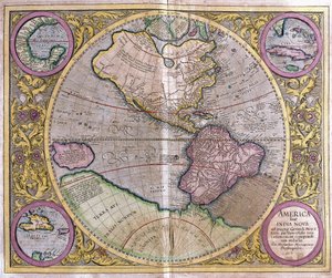 Nord- und Südamerika und Neuguinea von Gerardus Mercator