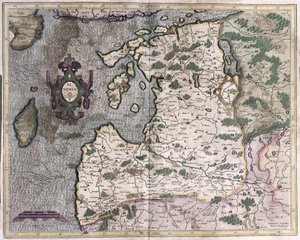 Nordbaltische Region, Riga, Lettland (Stich) von Gerardus Mercator